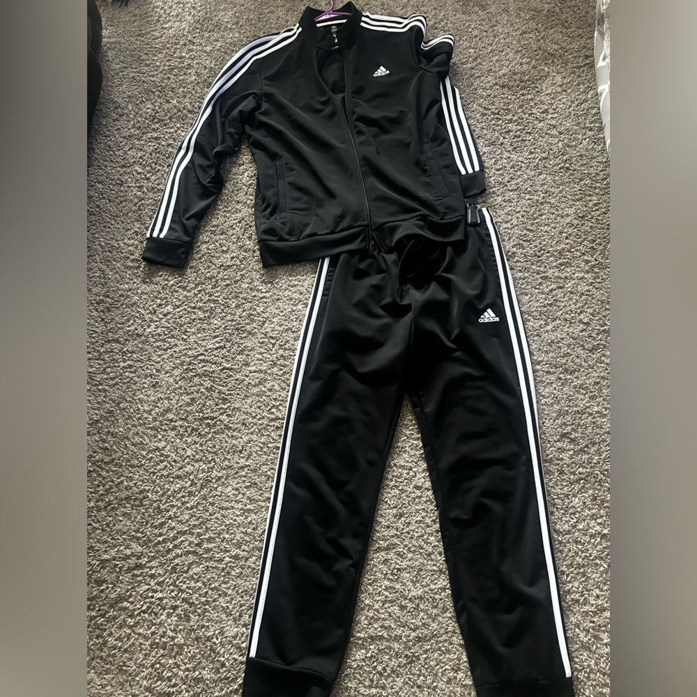 Adidas Women’s  Black and White Tracksuit